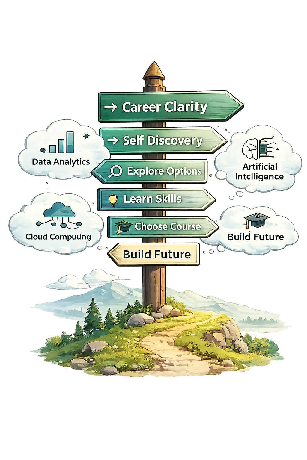 Career discovery roadmap from career clarity to course selection