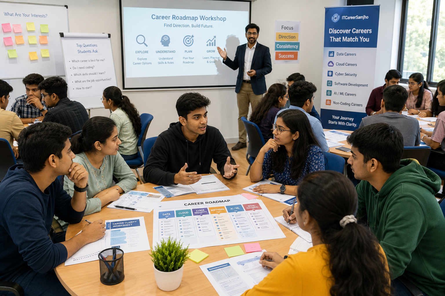 Career roadmap workshop photos