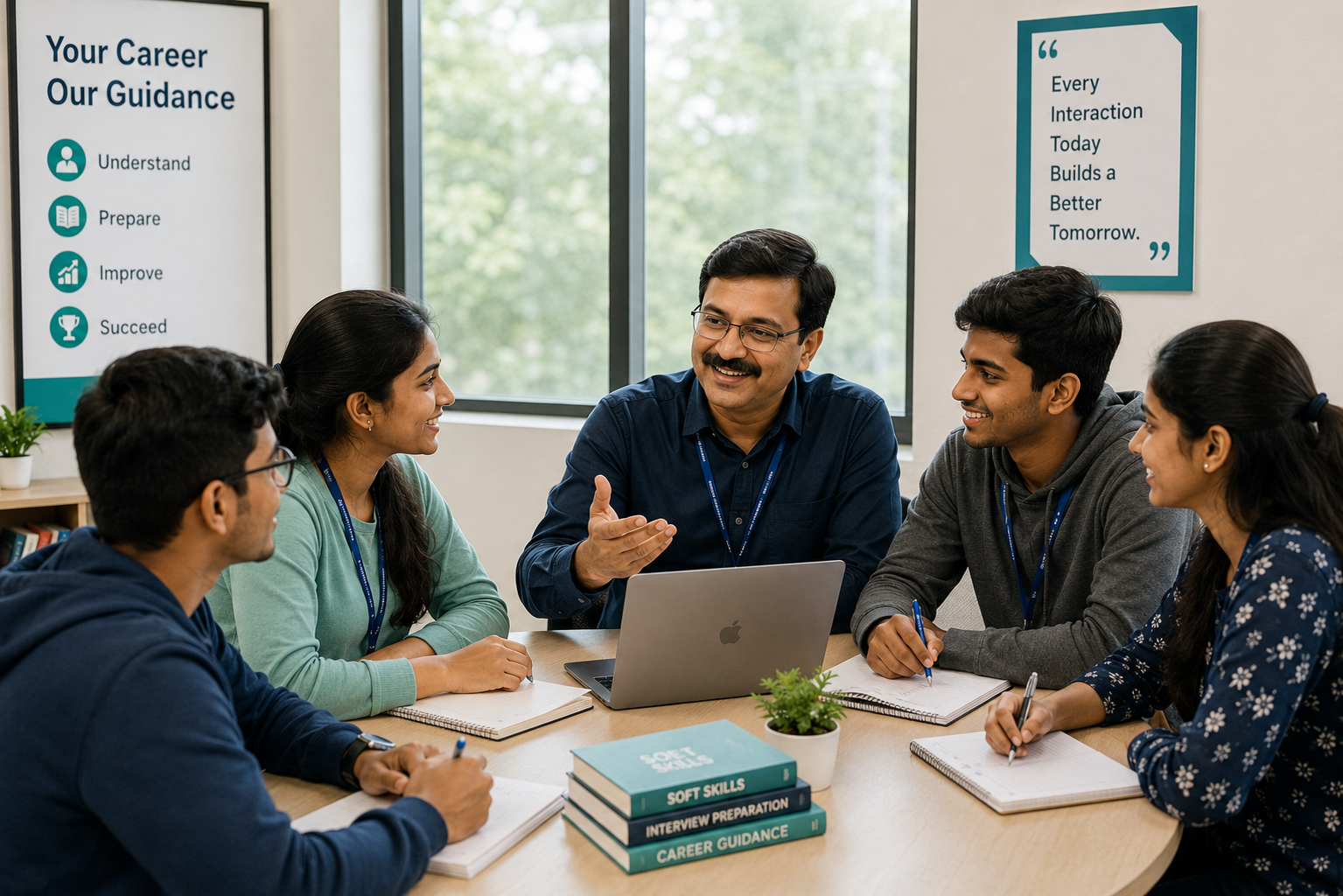 Student interaction photos with mentor