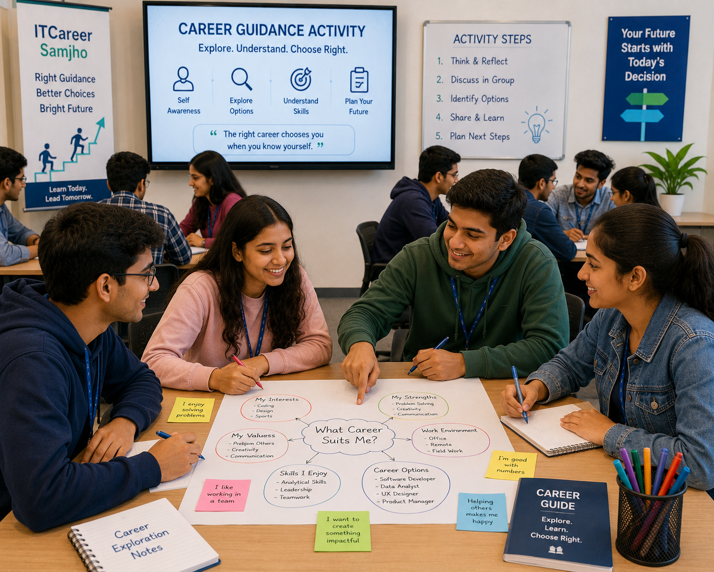 Career guidance activity with students